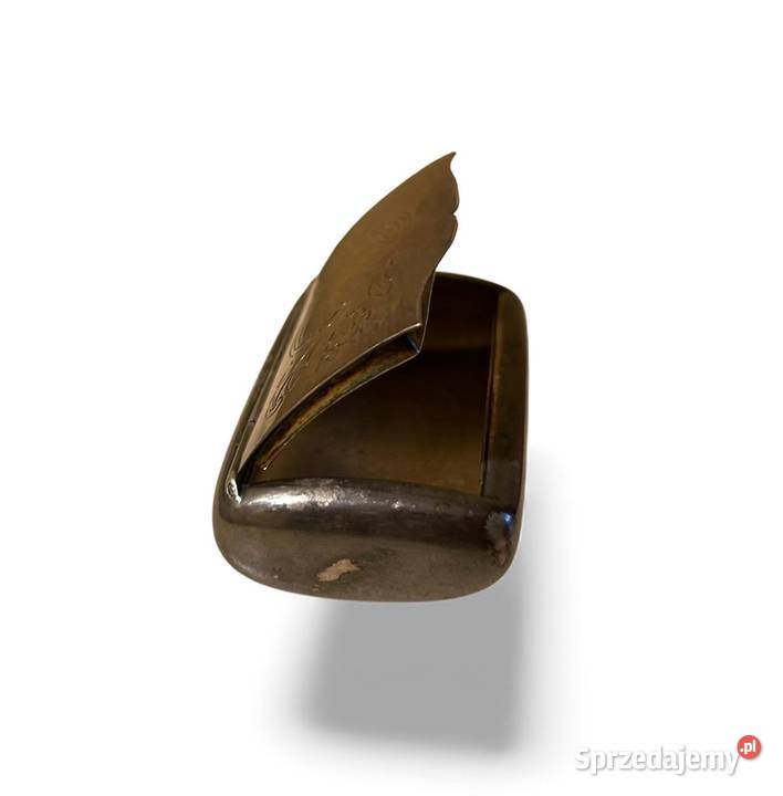 Secesyjna posrebrzana tabakiera mazowieckie Warszawa