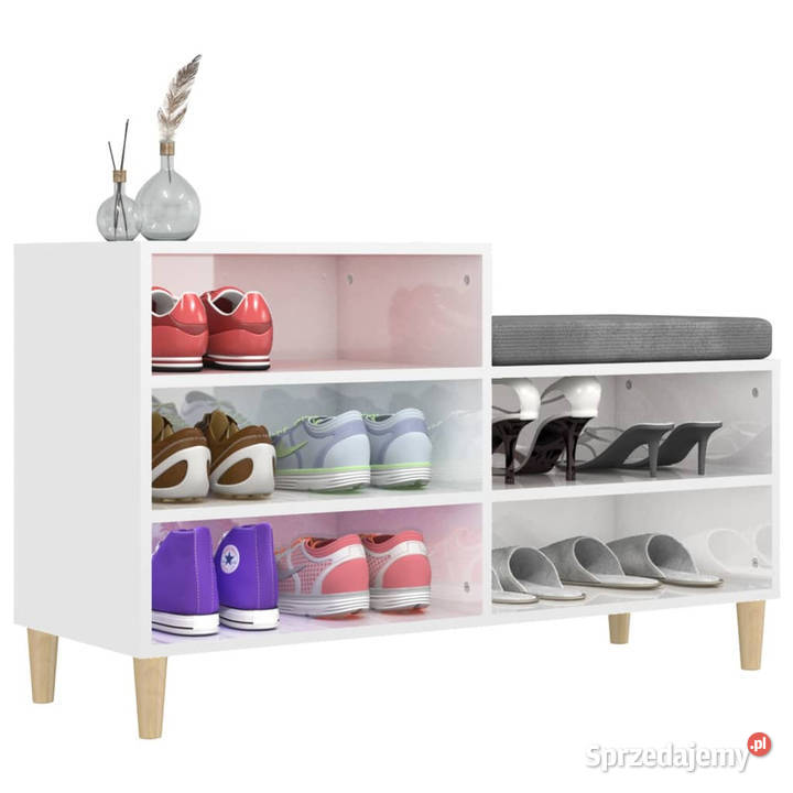 Szafka na buty wysoki połysk biała 102x36x60 Warszawa