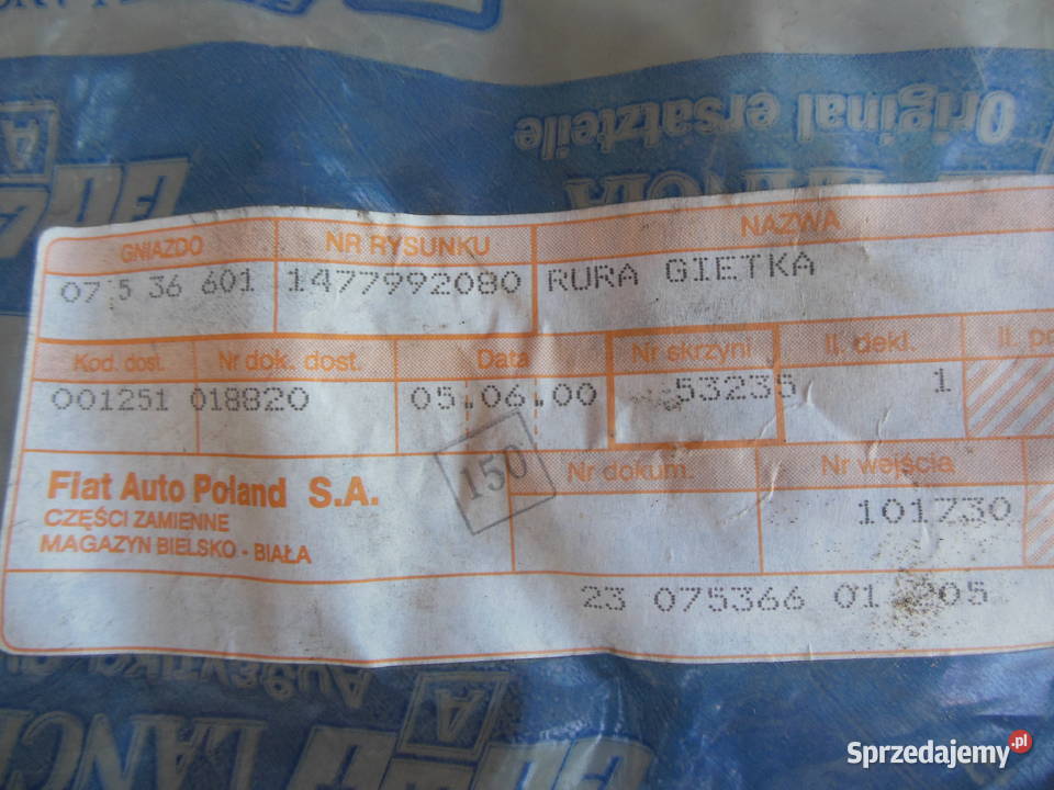 RURA FILTRA POWIETRZA 1477992080 FIAT ULYSSE śląskie