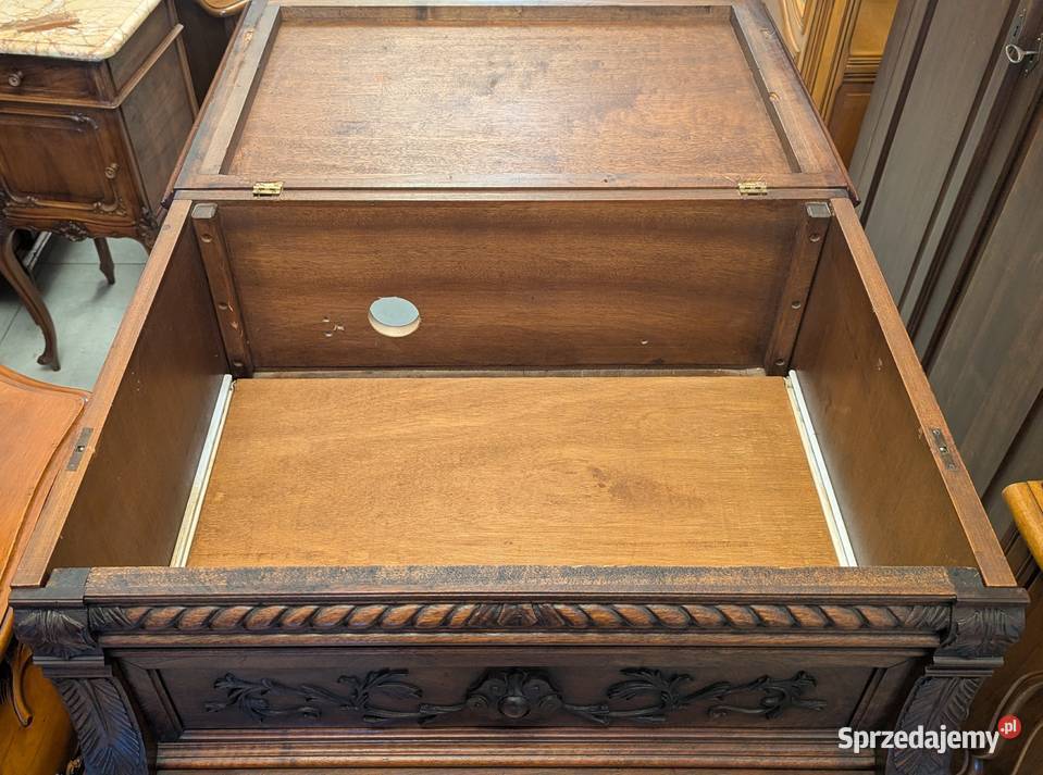 Piękna komodaszafka neorenesans ciemny Dąbrowa Górnicza