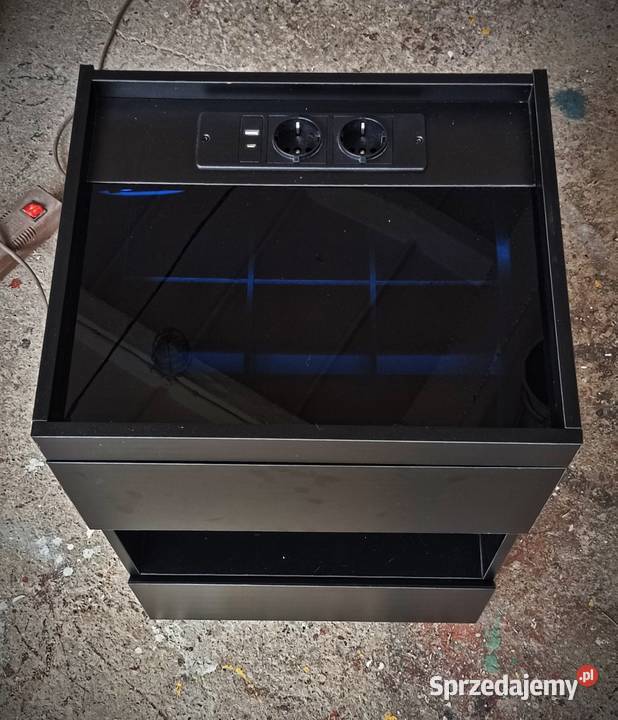 Szafka nocna czarna oświetlenie LED 40x35x60 lubuskie Gorzów Wielkopolski
