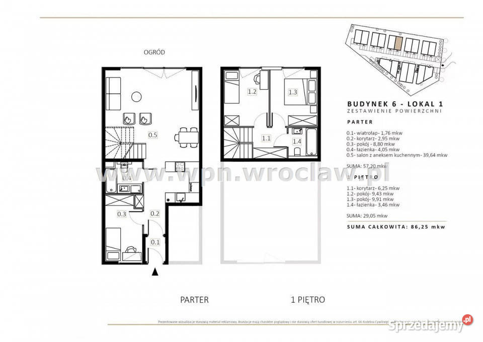 Ogłoszenie mieszkanie Wrocław 8625m2 4pokojowe