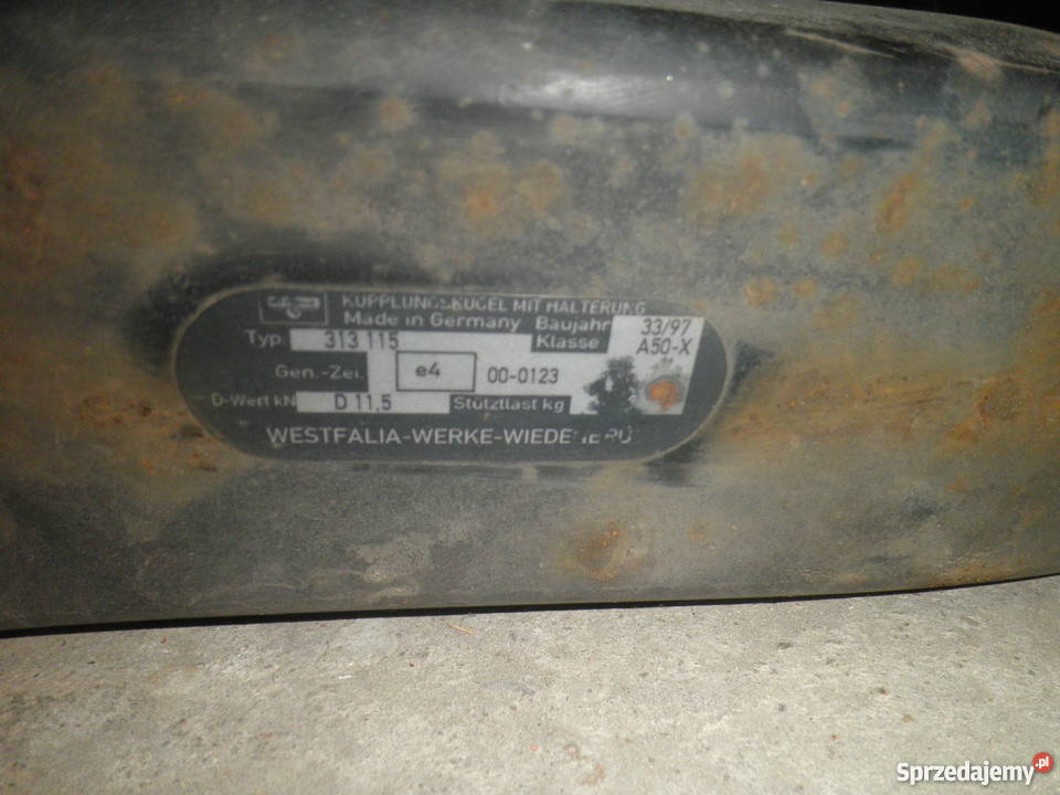 Mercedes W210 hak holowniczy Westfalia kompletny Aleksandrów Kujawski