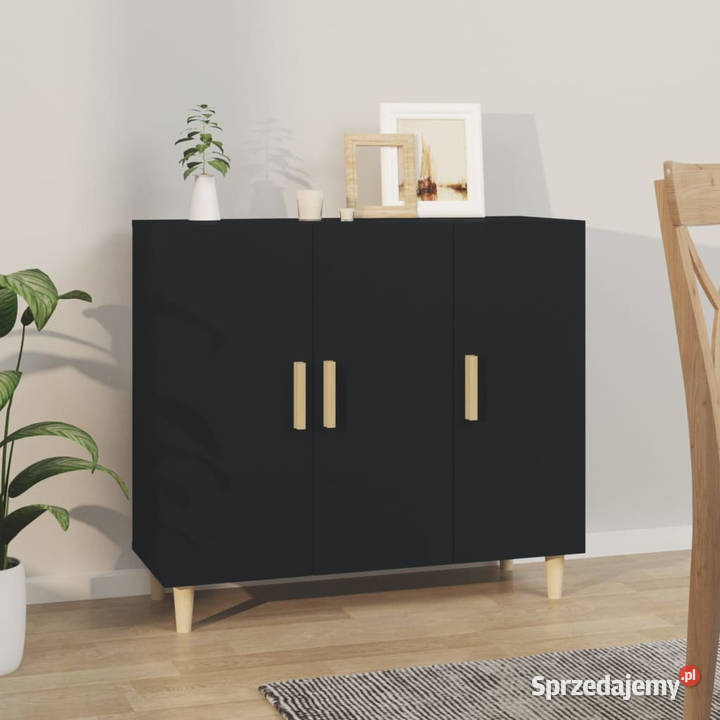 Szafka czarna 90x34x80 materiał drewnopochodny Dom i Ogród sprzedam
