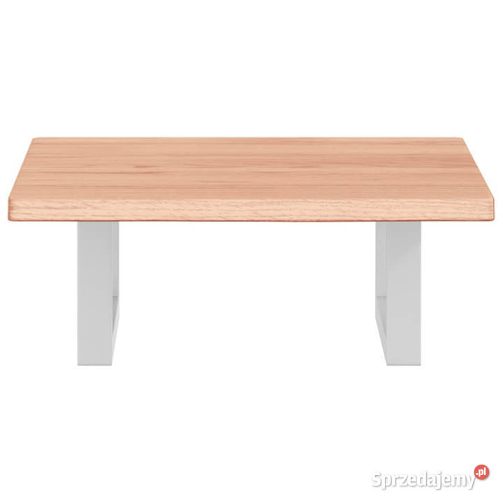Półka ścienna pod umywalkę stal i lite drewno
