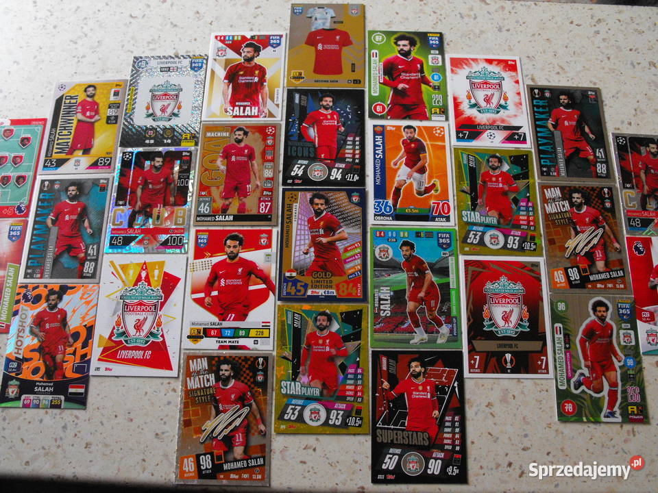 Karty piłkarskie MOHAMED SALAH LIVERPOOL zestaw Pozostałe