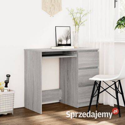 vidaXL Biurko szary dąb sonoma 90x45x76 materiał Warszawa