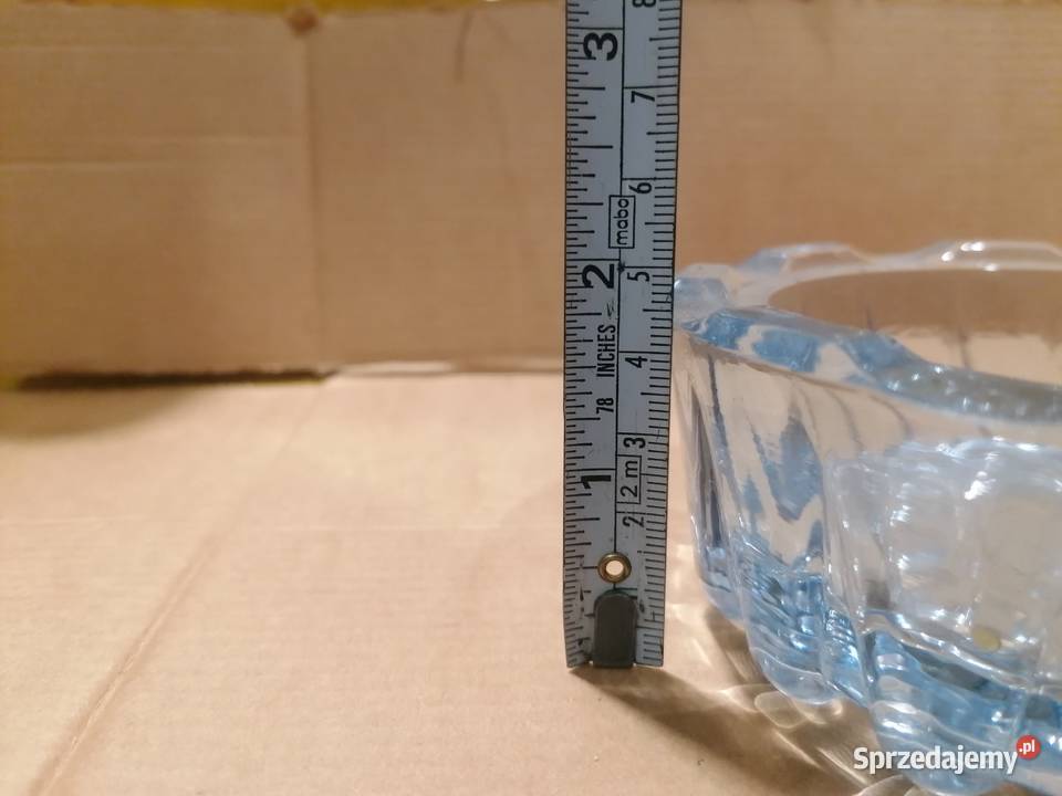 popielniczka szkło PRL przezroczysta łódzkie