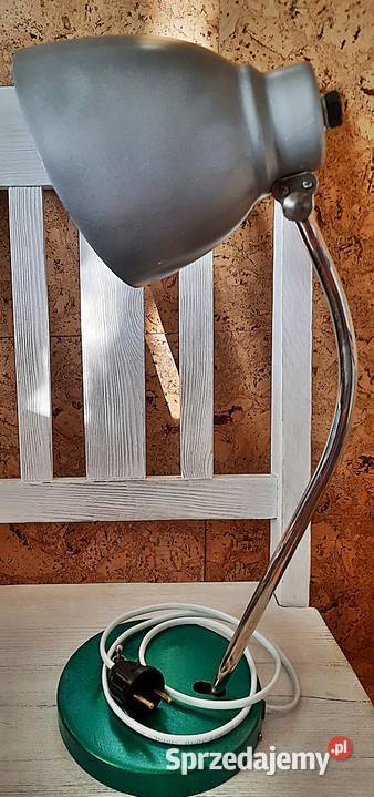 Lampa na biurko z lat PRL zielona podstawa Ostrów Wielkopolski sprzedam