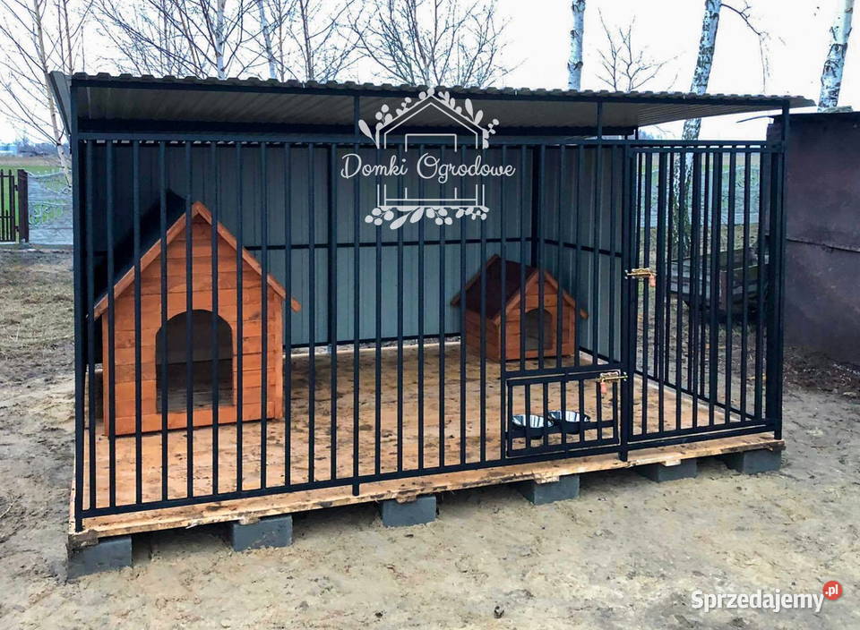 Kojec Psów 3x3m Drewniana podłoga Uchwyt n miski Międzyrzecz sprzedam