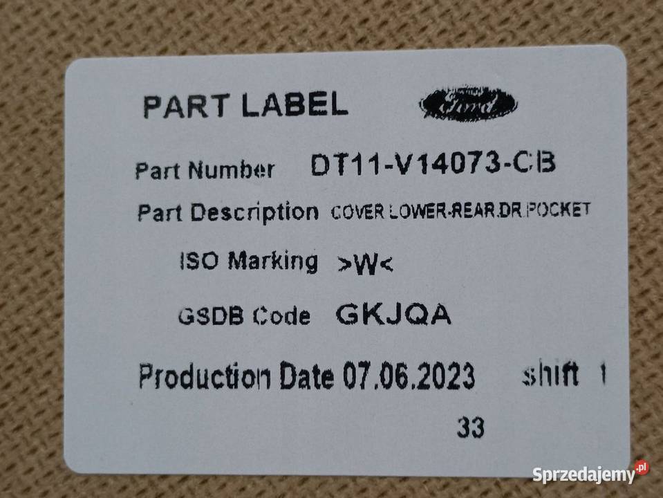 FORD TOURNEO CONNECT MK1 OSŁONA PANEL DRZWI LEWY osobowe