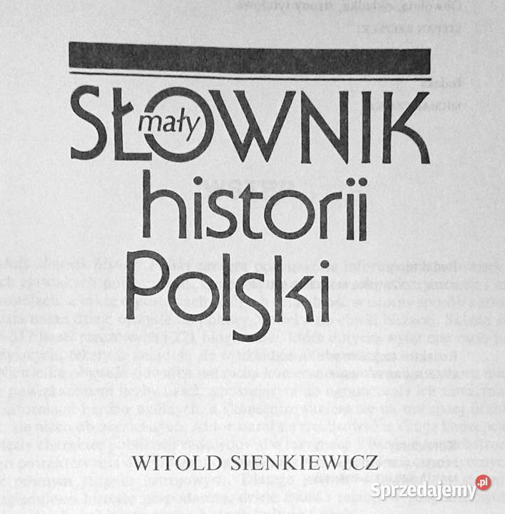 Mały słownik historii Polski Witold Sienkiewicz Chełm sprzedam