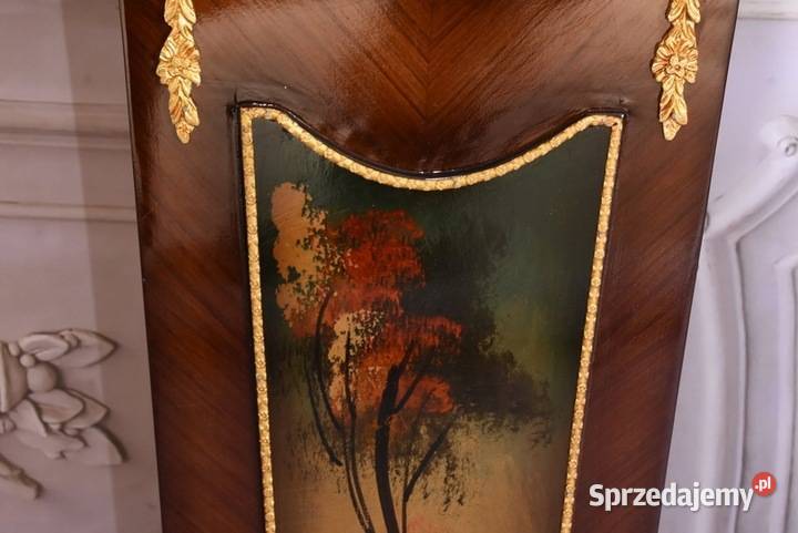 Dwa Postumenty Intarsjowane z Malunkami Kolumny Kraków