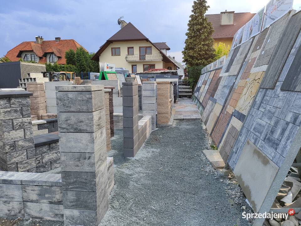 Palisada łupana 345x15x6 piaskowy palisady Myślenice sprzedam
