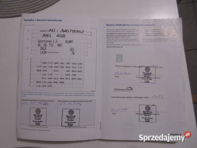 VW GOLF SPORTSVAN Facelifting wspomaganie kierownicy Kraków