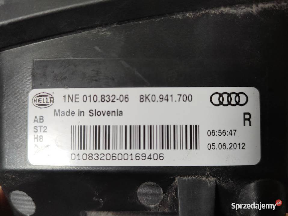 Halogen Prawy Przód Audi A4 B8 Lift 8K0941700 Pleszew