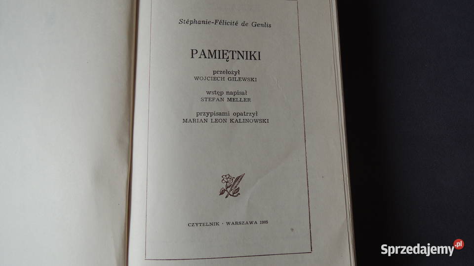 Pamiętniki StphanieFlicit de Genlis Białystok