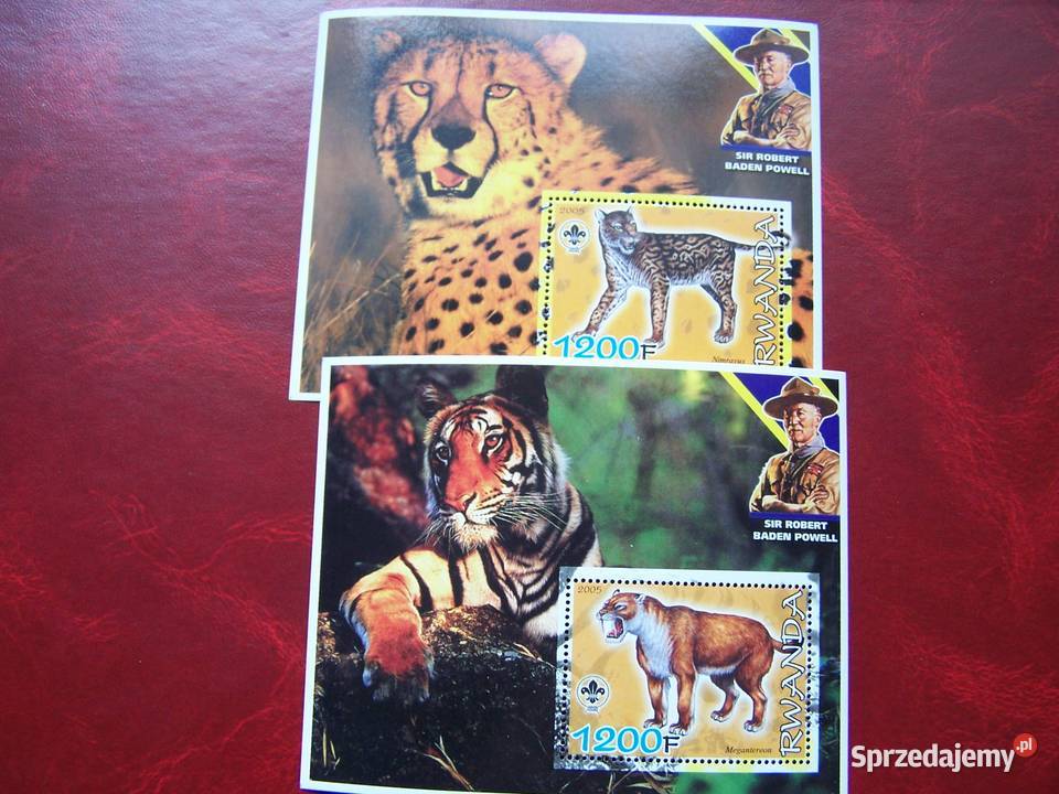 Rwanda 2005 MNH Fauna Dzikie Koty Sir R Baden Tychy