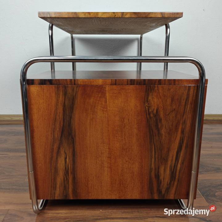 Biurko Chrom Orzech Modernizm Vintage Bauhaus Kraków sprzedam