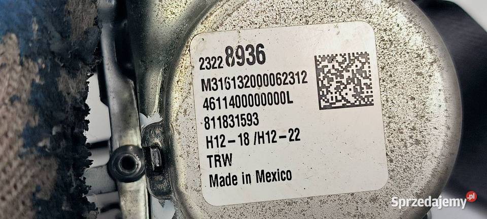 PAS BEZPIECZŃSTWA CHEVROLET CORVETTE C7 23228936