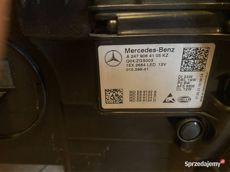 Lampa lewa lift GLA A2479064105