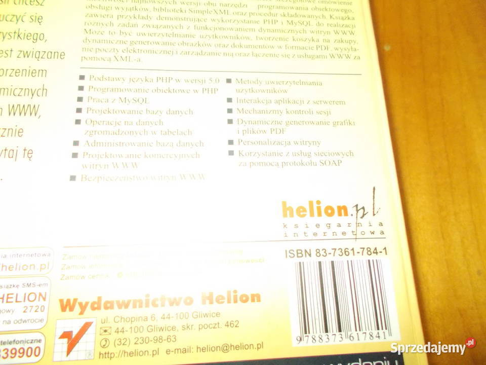 PHP o MySQL Tworzenie stron WWW Kraków