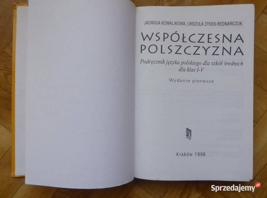 Współczesna Polszczyzna podręcznik IV średnia Rok wydania 1996