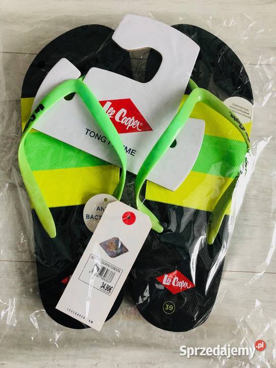 NOWE LEE COOPER japonki klapki damskie zielone Łódź