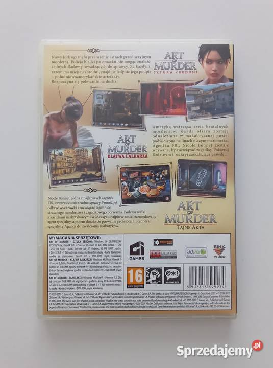 Gra PC Art of Murder Sztuka zbrodni Klątwa przygodowe Gry komputerowe i konsolowe Kraków