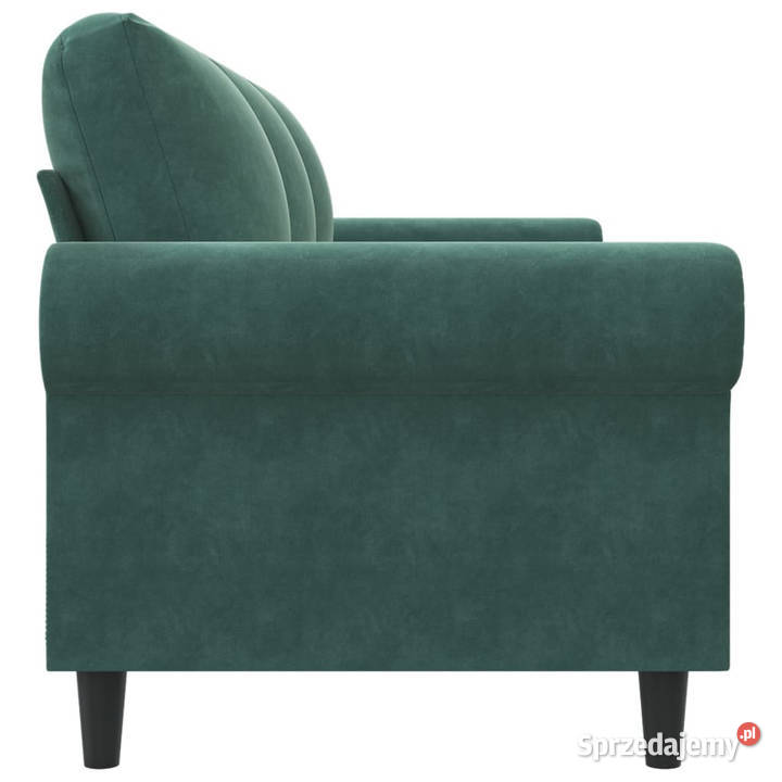 Sofa 3osobowa ciemnozielony 180 obita aksamitem Warszawa