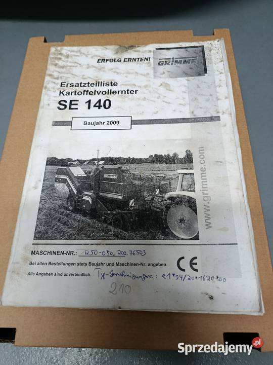 Katalog części instrukcja obsługi kombajn
