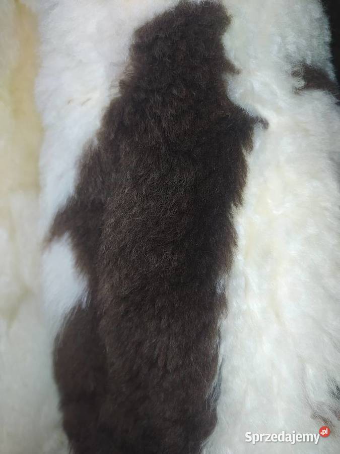 Eleganckie naturalne futro z lamy SM vintage biały Gdynia