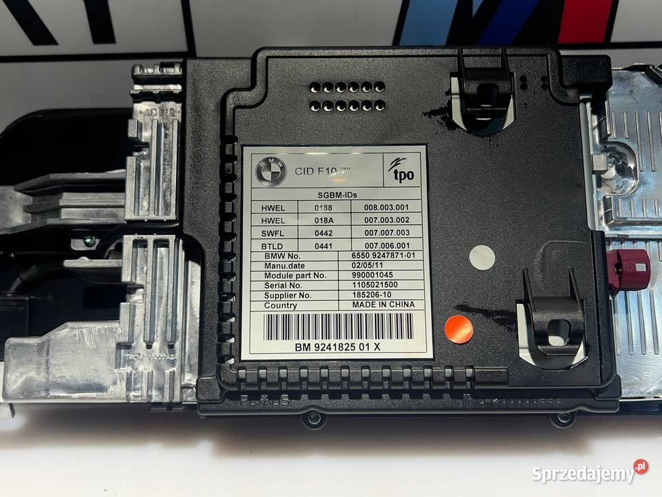 BMW F10 F11 MONITOR WYŚWIETLACZ CENTRALNY EKRAN Części samochodowe sprzedam