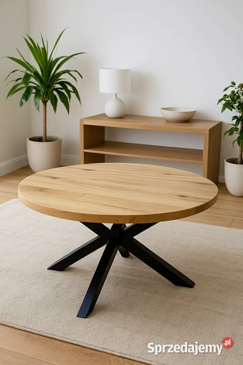 Stół PAJĄK Dębowy Okrągły LOFT Lite Drewno Różne Olsztyn