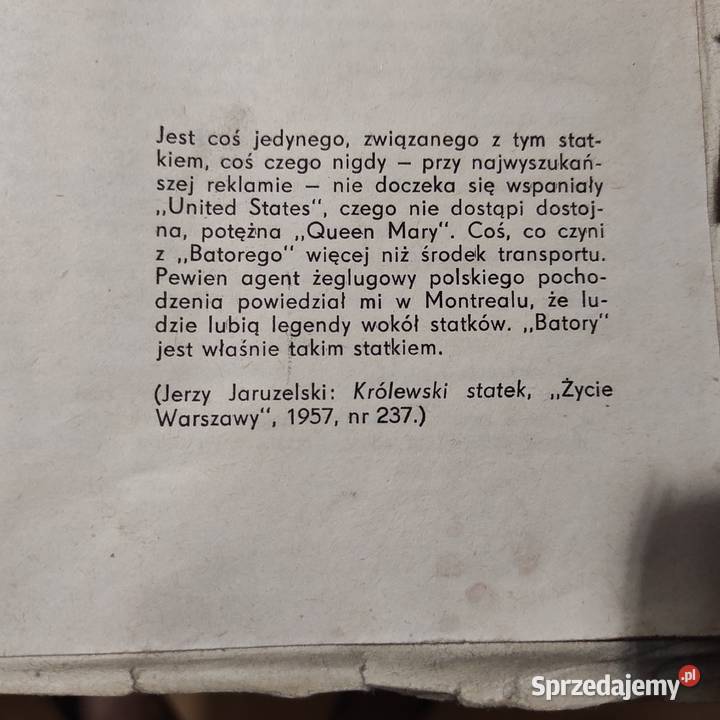 ksiazka o statku stefan batory 1975 Jędrzejów sprzedam