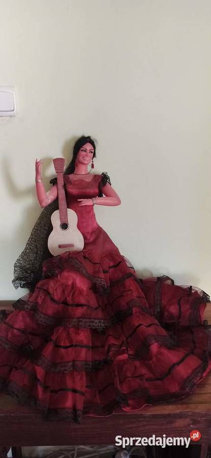 stara lalka flamenco duża 70 cm