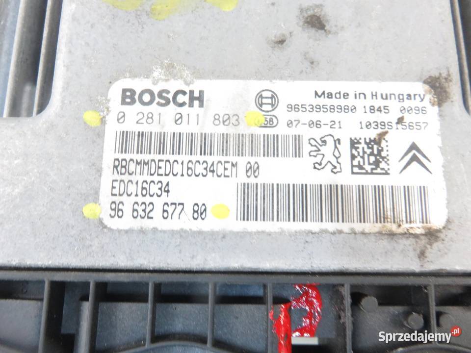 STEROWNIK PEUGEOT 307 SW 16 HDI 0281011803