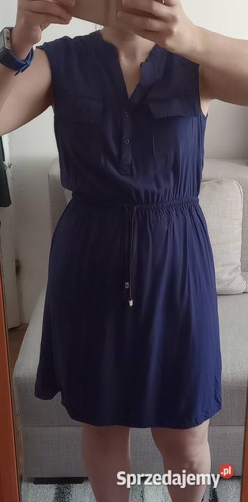 sukienka letnia r 40 granatowa niebieski lubelskie Chełm