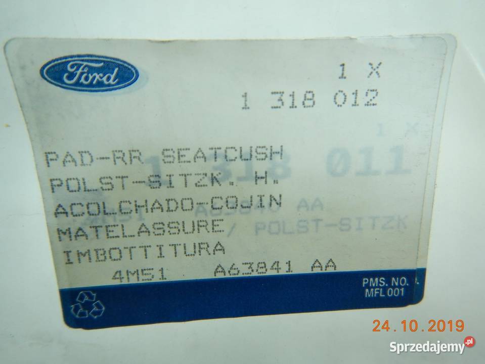GĄBKA SIEDZENIA KANAPY TYŁ LEWA FORD KUGA 08 ASO