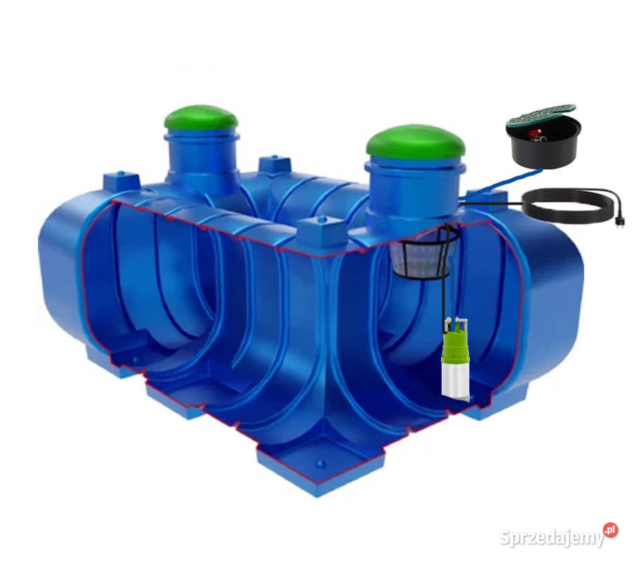 ZBIORNIK NA WODĘ DESZCZOWĄ 5000L Zestaw z pompa lubuskie Międzyrzecz