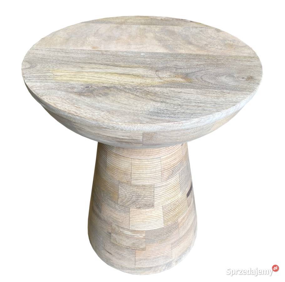 Stołek stolik drewniany okrągły drewniany z Lublin