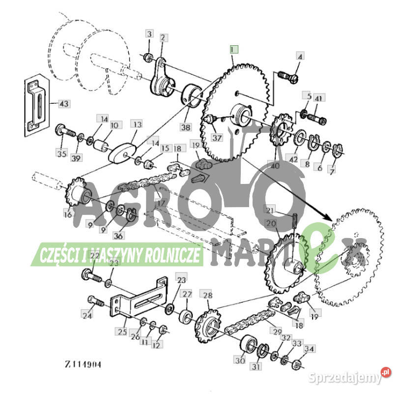 Z44031 NAPINACZ JD Części i osprzęt rolniczy Wichrów