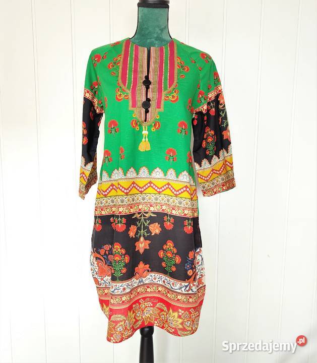 Nowa indyjska tunika S 36 kameez Bollywood