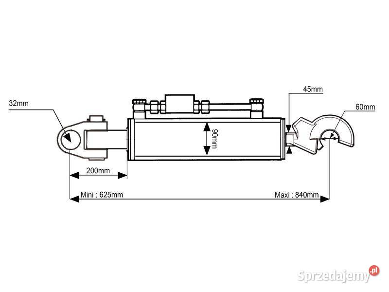 John Deere łacznik górny hydrauliczny kat 33 Żnin