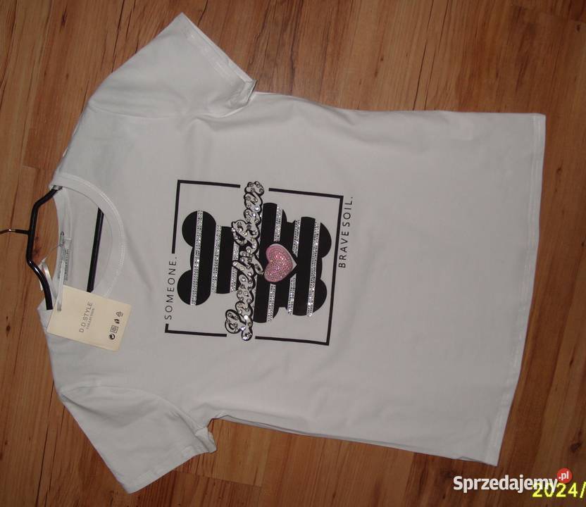 TSHIRT miś cyrkonie Serduszko 3DNOWY r SM Bluzki i koszule Rawicz