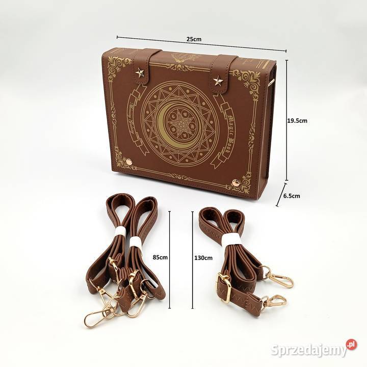 Torba plecak na ramie sórzana księga czarów brąz Torby i torebki śląskie