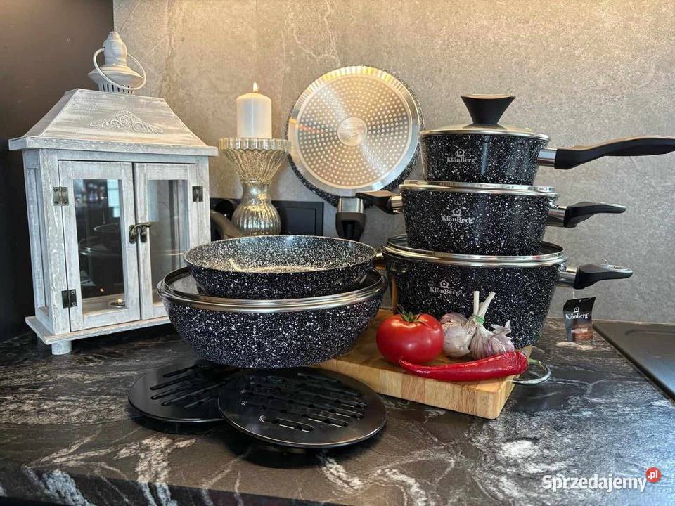 Zestaw garnków kompletny czarny 279zl Barlinek