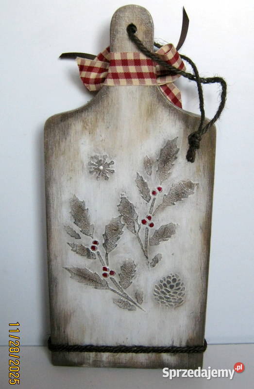 Deska świąteczna Misie rękodzieło Kraków