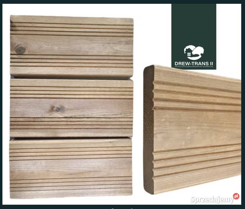 Deski Tarasowe Sosnowe Impregnowane Ryflowane Drewno konstrukcyjne Ostrów Wielkopolski