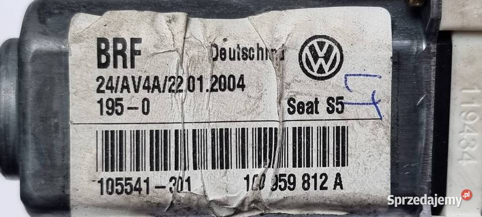 SILNICZEK SZYBY LP SEAT TOLEDO II 1C0959812A Lipno sprzedam